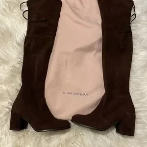 Stuart Weitzman Tieland Over the Knee Boots Size in Walnut